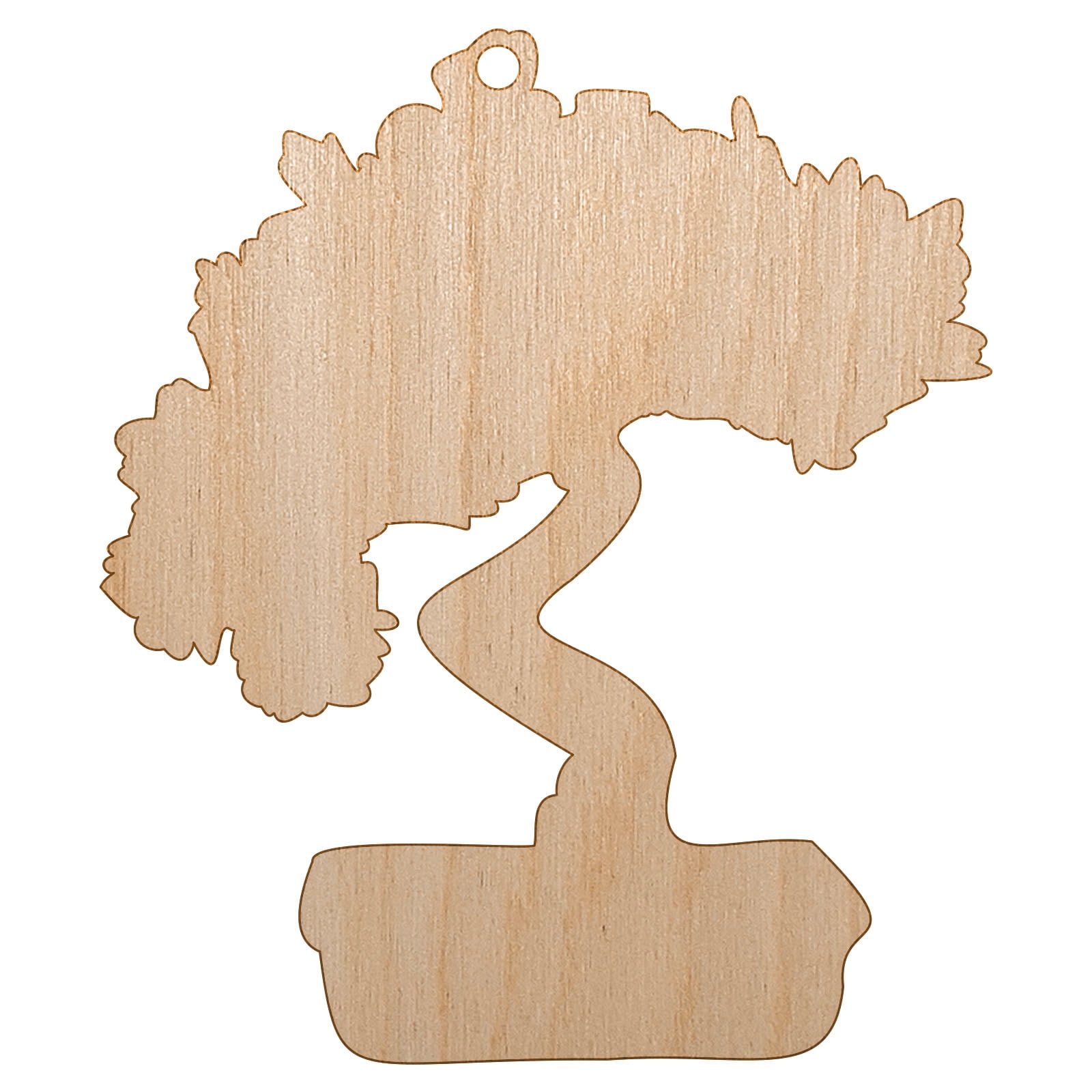Bonsai Tree Solid Wood Holiday Christmas Tree Ornament Unfinished DIY