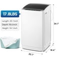 thumbnail image 6 of VINGLI 17.8LBS Full-Automatic Electric Laundry Machine? Portable Washing Machine with Stainless Steel Drum, 110V Compact Washer, Washer and Dryer Combo for Apartment, Dorms, RV, Grey, 6 of 7