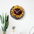 thumbnail image 4 of 14 Inch Wall Clock Battery Operated Silent Clock Decorative for Office, Kitchen, Outdoor, Living Room，Usa America Flag in Sunflower Pattern, 4 of 4