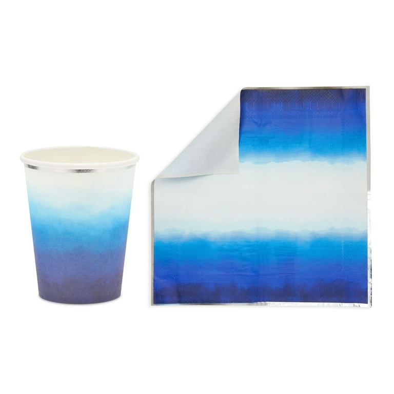 Ombre Party Supplies-Disposable Tableware for Birthday Party