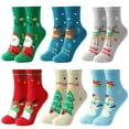 thumbnail image 2 of Actgleam Toddler Girls Boys Christmas Socks 6 Pairs Colorful Warm Stockings Christmas Gift Cute Holiday Socks,1-3T, 2 of 10