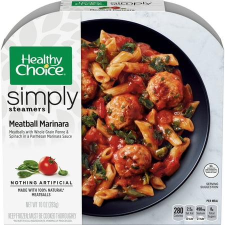 Healthy Choice Simply Steamers Frozen Dinner, Meatball ...