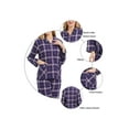thumbnail image 3 of GLOBAL Women's 100% Cotton Flannel Pajama Set - Cozy Winter 2-Piece Loungewear with Button-Down Top & Pants, Size S-3XL, 3 of 6