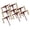 8 - Pack, variant on 5/16"-3/8" Heavy Duty Ratchet Lever Load Binder w/Grab Hooks and Eye - 7100 Lbs Working Load Limit - Red | Tie Down Hauling Chain Binders for Flatbed Truck Trailer