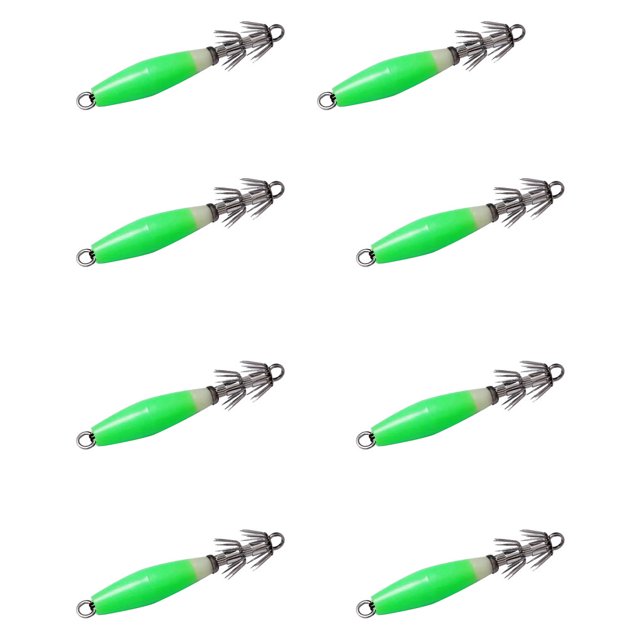 Wosthever Señuelo de pesca de calamar luminoso, 8 piezas, para aventuras de pesca versátiles, señuelo de pesca de sepia Pescar