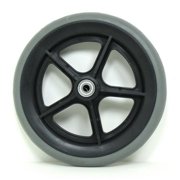 New Solutions CW156P-5 8 x 1 in. Caster Wheels Solid tires & Bearings for Wheelchair, Set of 2
