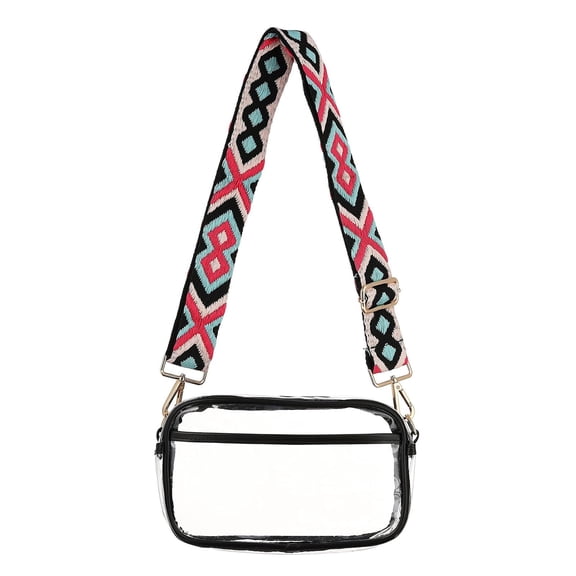 Clear Bag for Stadium Events Quilted Purse for Cosmetic Storage and Organization in Fashionable Design