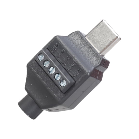 USB C Male Plug 4pin/5pin Black Housing Solderless Connector Adapter for 65W Fast Charging Cable Repair Projects