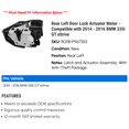 thumbnail image 2 of Rear Left Door Lock Actuator Motor - Compatible with 2014 - 2016 BMW 335i GT xDrive 2015, 2 of 2