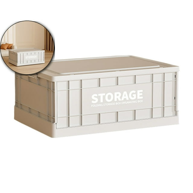 Dvruxg Bacs de Rangement avec Couvercles, Bacs de Rangement Empilables et Pliables pour Garage, Camping, Plein Air et Organisation avec Roues et Bacs