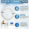 thumbnail image 4 of Metpure Refrigerator Water Line Kit for Ice Maker, Freezer, Humidifier, Water Filtration System. 25 FT x 1/4” OD Tube, 1/4" OD Quick Connect Self-Piercing Needle Saddle Valve, Adapter, & Ball Valve, 4 of 7