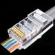 thumbnail image 5 of 500Pcs Conector RJ45 6U Paso Chapado en Cable Ethernet MóDulo Plug Red RJ-45 Crystal Heads Cat5 Cat5E, 5 of 5