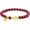 6mm Gourd Cinnabar, variant on Feng Shui Cinnabar Bracelet for Women – Lotus-Inspired Mystical Oriental Design, Red Jade Beads Handmade with Enamel Decor, Good Luck & Protection Jewelry for Healing Meditation