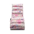 thumbnail image 2 of Linen Chaise Lounge Single Massage Sofa Chair, 300lbs Load Modern Upholstered Armless Aesthetic Sleeper Lounge Couch for Reading Living Room Bedroom Office, 21.65*58.27*34.25inch, Pink Flower, 2 of 9