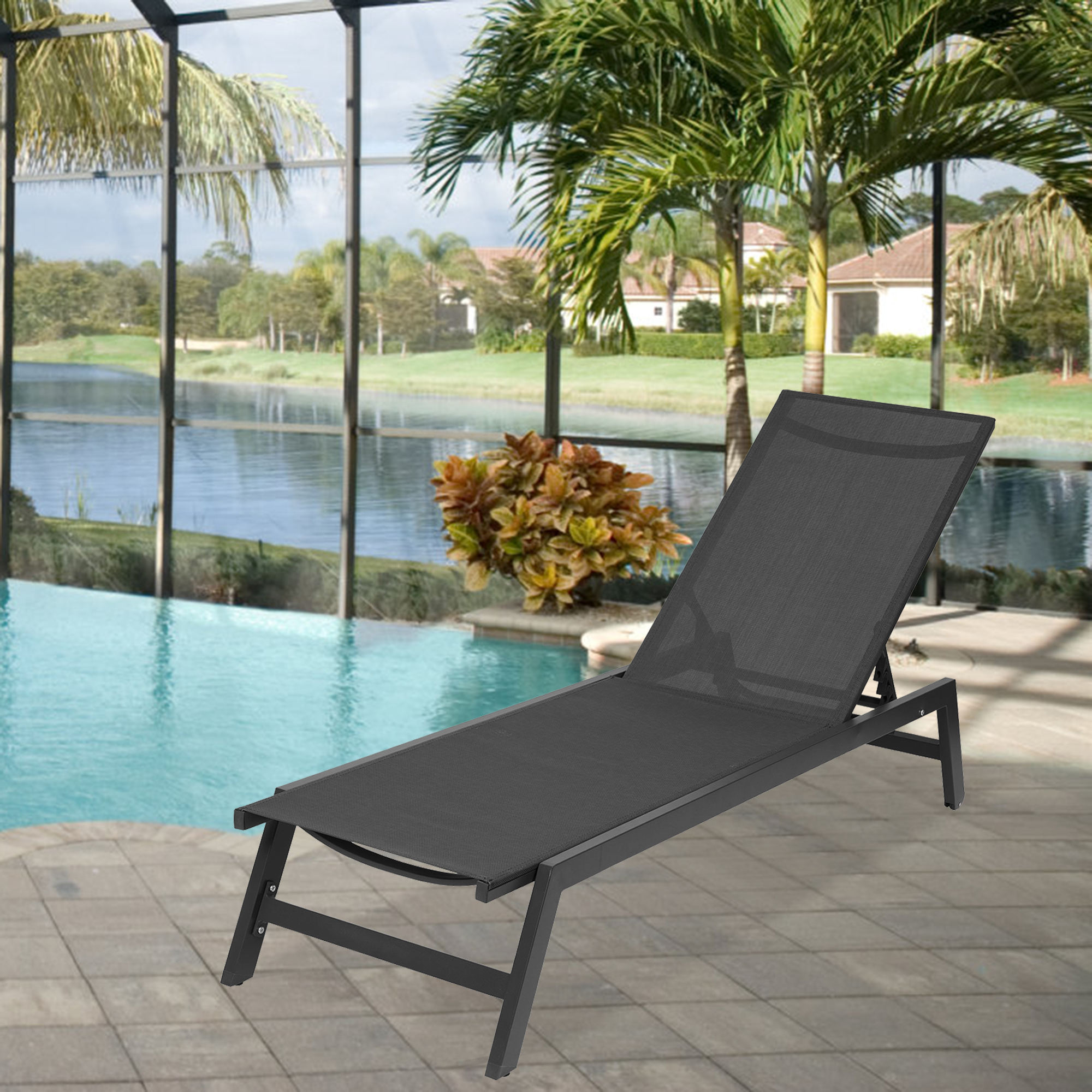 Only Choice Outdoor Chaise Lounge Sunbathing Lounger Recliner Chair