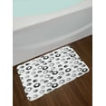 thumbnail image 2 of Geometric Circle Bath Mat, Abstract Various Round Pattern with Reflections in Minimalist Design, Non-Slip Plush Mat Bathroom Kitchen Laundry Room Decor, 29.5 X 17.5 Inches, Black White, Ambesonne, 2 of 2