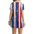 thumbnail image 4 of Youyipin womens dresses American Flag Dress Women 4th of July Short Sleeve T Shirt Star Stripes USA Dress Patriotic summer dresses for women 2025, 4 of 5