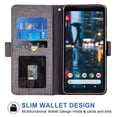 thumbnail image 2 of Compatible avec Google Pixel 2 TG Étui Portefeuille en Cuir à Rabat Porte-Cartes Support Accessoires pour Cellulaire Porte-Monnaie Fente pour Pièce d'Identité de Crédit Étuis de Téléphone pour Pixel1 Femmes Hommes Gris, 2 of 5