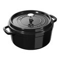 thumbnail image 1 of STAUB La Cocotte 5.25 L Cocotte Rond en Fonte, Noir Brillant, 1 of 5