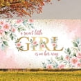 thumbnail image 3 of Pink Floral Girl Baby Shower Banner Gold Glitter Sweet Little Girl Display Green Leaves Floral Decor Floral Backdrop for Baby Shower Party Girl Welcome Celebration Newborn Girl Party, 3 of 3