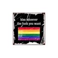 thumbnail image 1 of Panneau en Métal Embossé "Bise You Want" Multicolore, 1 of 1