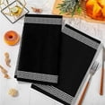 thumbnail image 3 of Black Kitchen Towels Set of 4, Modern Geometric Abstract Art Aesthetics Soft Microfiber Dish Towels, Absorbent Quick-Dry Washable Dishcloths for Kitchen Cleaning, Drying Dishes, 18x28 Inches, 3 of 9