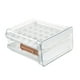 thumbnail image 1 of Soporte para huevos de doble capa para nevera, contenedor de almacenamiento de huevos transparente, organizador de huevos apilable reutilizable, refri aguanta 40 huevos, 1 of 8