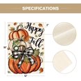 thumbnail image 5 of diyeu Happy Fall Garden Flag 12x18 Inch Double Sided Outside, Pumpkin Autumn Rustic Yard Outdoor Flag, 5 of 6