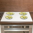 thumbnail image 5 of Stove Burner Covers 4 Pcs for Decorative Gas Stove Burner Cover 8Inch And 10Inch ,Citrus Fruit Lemons with Green Leaves and Flowers Exquisite Art, 5 of 6