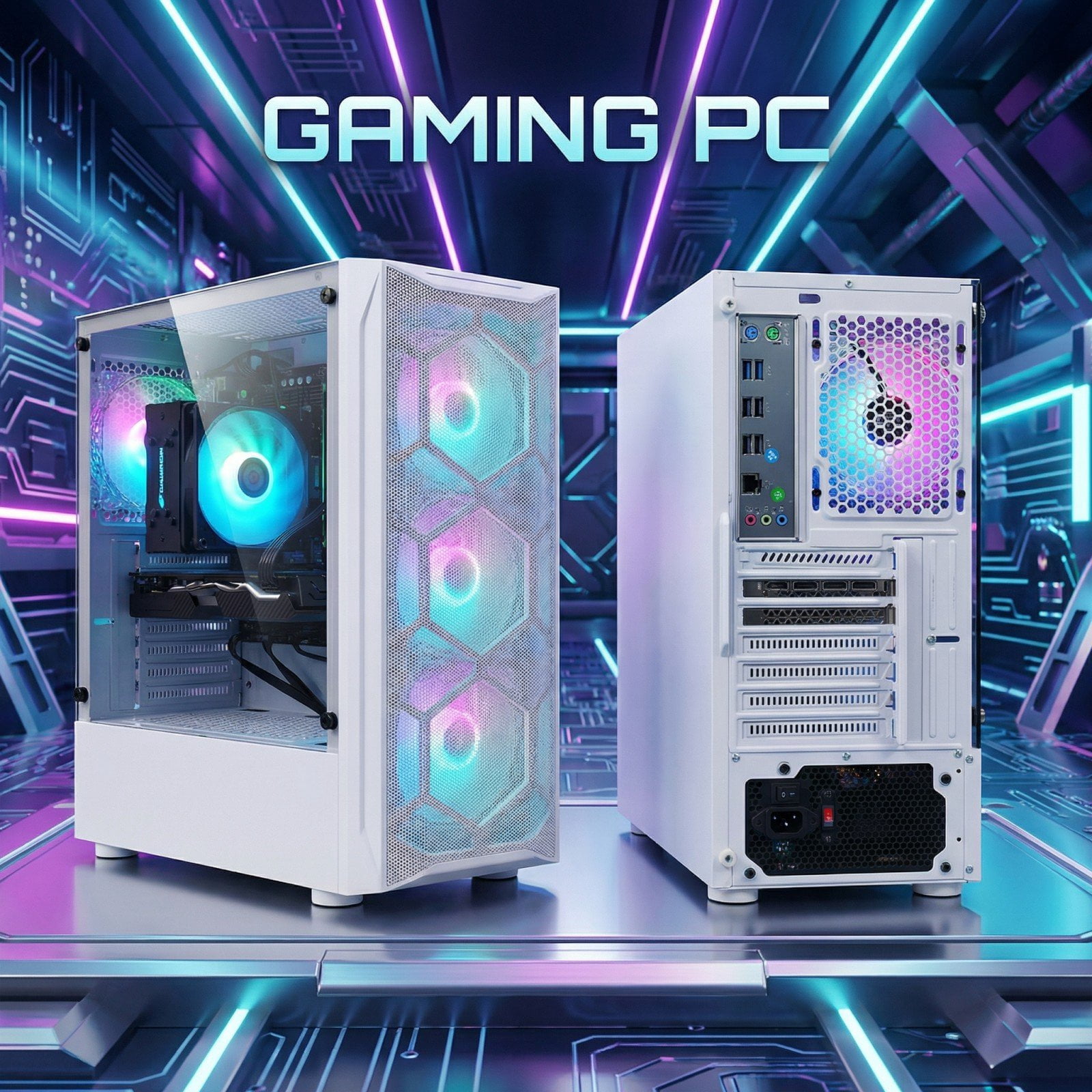 STGAubron Gaming PC with Intel Xeon E5 2.5G, AMD GPU, 32G DDR3, 1T