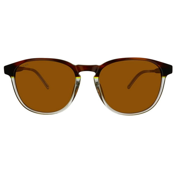 Tod's TO0280-56E Unisex Havana/Clear Acetate Sunglasses Brown Lens