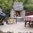 thumbnail image 3 of 30'' Firewood Rack W/ 4 Tool Set Kindling Holders, Indoor Outdoor Steel Fireplace Wood Organizer, Easy Set-up Log Storage Stacker for Stove, Fire Pit, 3 of 9