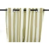 Jordan Manufacturing 54" x 84" Natural Stripe Grommet Semi-sheer Outdoor Curtain Panel