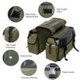 thumbnail image 3 of 26L Canvas + Leather Motorcycle Side Saddle Bag Pannier Luggage Storage Bag＋Rope, 3 of 5