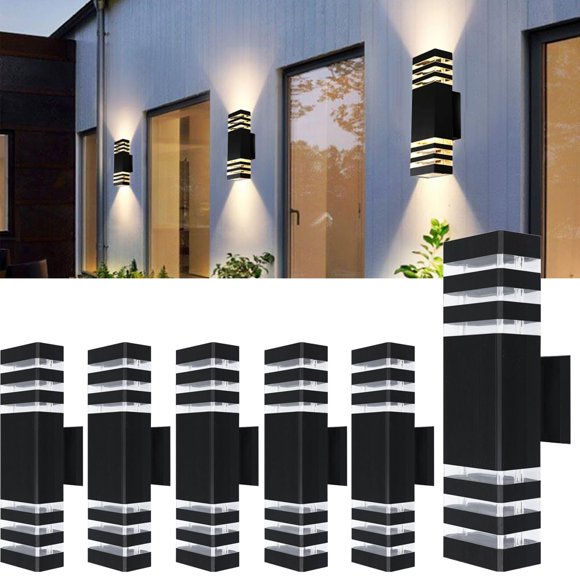 Lámpara LED de pared MUCLUD de 15 pulgadas, 14 W, IP65, resistente al agua, 4000 K