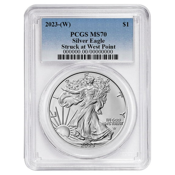2023 (W) $1 American Silver Eagle PCGS MS70 Blue Label