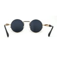thumbnail image 4 of Steam Punk Round Circle Lens Metal Rim Retro Victorian Spring Arm Sunglasses Gold Black, 4 of 4