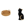 thumbnail image 1 of Cestas de almacenamiento,Cestas de almacenamiento de cocina tejidas con asas hechas a mano,Figura de escritorio,Estatua de gato,linda estantería,escritorio,decoración del hogar,Figura, 1 of 8