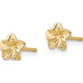thumbnail image 2 of 10K Plumeria Flower Post Earrings, 2 of 4