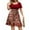 Red, variant on Breathable Large Size Sundress, Casual Short Sleeve Round Neck Waist Accent Floral Print for Summer Vacation Beach Trips and Resort Wear,Red 3XL