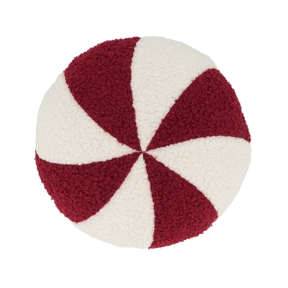 Minty Delight Peppermint Candy Poly Filled Throw Pillow
