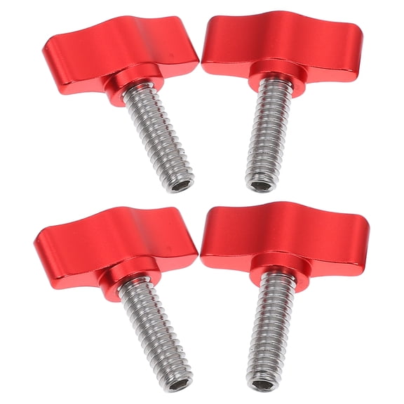 FRCOLOR 4pcs Thumb Screws Clamping Screw Knob Threaded Knobs Handle Knob Bolt for Photography Gear Tightening Thumbscrew 1/4x20.4
