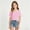 Pink, variant on 2026 New Girls Off the Shoulder Tops Summer Casual Short Sleeve T Shirts(Light Blue,8-9 Years)