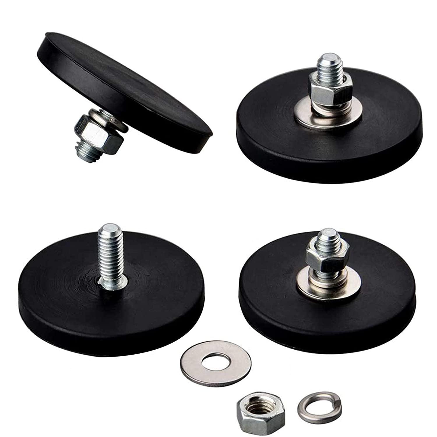 24LB Rubber Magnets Male Thread for Mounting Led Lighting, Holding Tools - Walmart.com