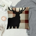 thumbnail image 2 of Nawypu , Classic Retro Christmas Red and Black Buffalo Checkers Plaids Lattice Christmas Tree Animal Elk Deer Decorative Throw Pillow Cover Cushion Case, 2 of 5