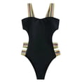thumbnail image 5 of QHFBli Women's One Piece Swimsuits Tummy Control - Adjustable Strap Bathing Suit - Neon Color Block Sexy Sport Swim Suits, 5 of 5