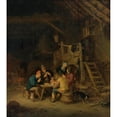 thumbnail image 2 of Adriaen van Ostade 20x22 Gold Ornate Framed and Double Matted Museum Art Print Titled - Four Card Players in a Rustic Interior (1655), 2 of 4