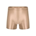 thumbnail image 5 of IEFIEL Mens Glossy Fitness Swimming Shorts Trunks Solid Color Stretchy Boxer Shorts Coffee XL, 5 of 7