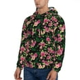 thumbnail image 3 of Fotbe Men's Hoodie with Rose Flowers Pattern - Kangaroo Pocket Pullover Hooded Sweatshirt, Perfect for Daily Wear, Travel, and Home-X-Large, 3 of 7