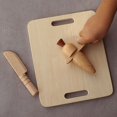 thumbnail image 4 of EASTIN Earthy Yellow Beech Wood Pretend Play Knife - Safe & Realistic Kitchen Toy for Youngsters, 4 of 5
